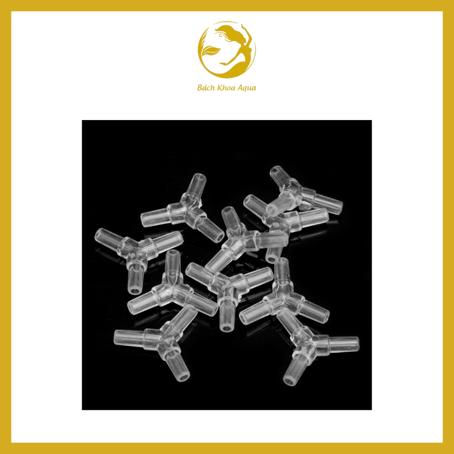 Đầu chia sủi chữ T – Van chia 3 đầu cho CO2/Oxy bể cá thủy sinh