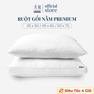Ruột Gối Nằm Lông Vũ Premium Cao Cấp AOICONCEPT size 50x70 cm Gối Nằm Chuẩn Khách Sạn Vỏ Bọc Cotton Lành Tính An Toàn