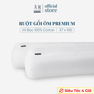 Ruột Gối Ôm Lông Vũ Lông Vũ Premium size 37x100 cm Vỏ Bọc Cotton Cao Cấp AOICONCEPT Êm Dịu Bảo Vệ Sức Khoẻ