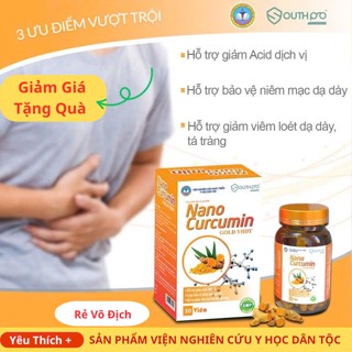 Nano Curcumin  - Viên Uống Hỗ Trợ Dạ Dày, Trào Ngược, Viêm Loét, Đầy Hơi, Khó Tiêu - H/30 Chính Hãng