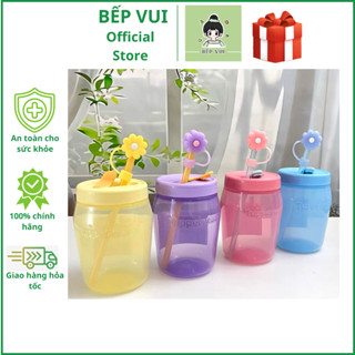 TUPPERWARE_Bình Universal Jar Tupperware 550ml có ống hút (tặng kèm bịt ống hút), nhựa nguyên sinh