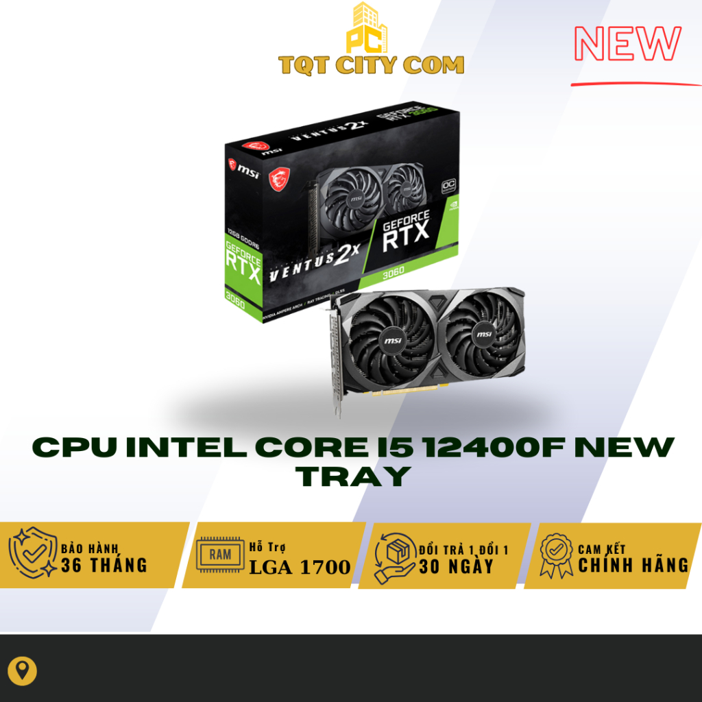 VGA Card màn hình MSI RTX 3060 VENTUS 2X OC 12 GB - NEW BẢO HÀNH 36 THÁNG