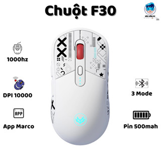 Chuột Silent Gaming Atas F30 Không dây Bluetooth - 3 MODE  - Sử dụng liên tục 50h - Có app Marco