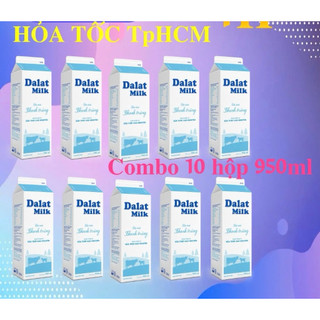  10 Hộp  950ml hộp  Sữa Thanh Trùng Đà Lạt Milk  Dalatmilk  không đường 