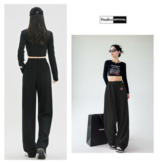  Quần Nỉ 2 Da Quần Dài Form Rộng Unisex By Peaboo Mã BST01 Cạp Chun Co Giãn Ống Quần Có Dây Rút Bo Ống Năng Động 