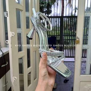   Size 40-43 Giày sandal cao gót big size 40 41 42 43 cao 7phân và 9phân size lớn đính đá sang trọng tôn dáng 