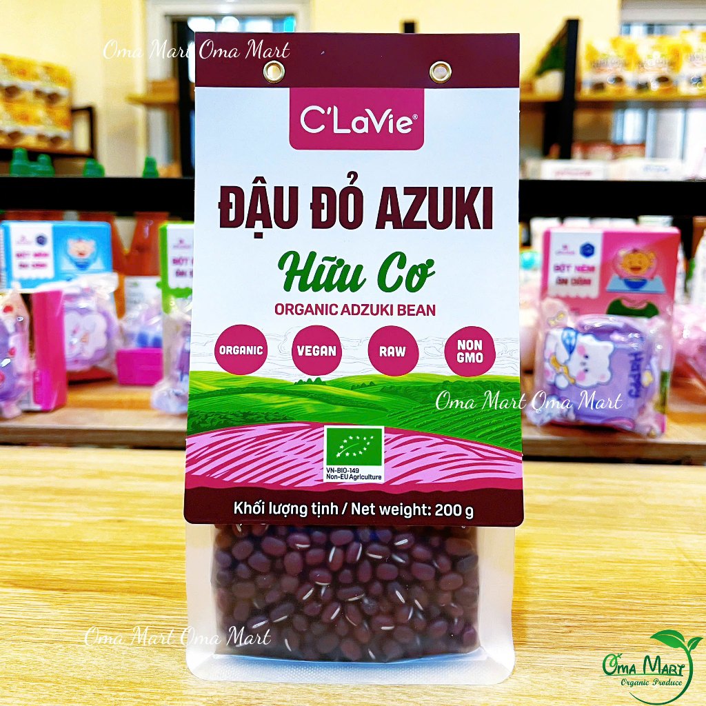 Đậu Đỏ Azuki Hữu Cơ C'LaVie - Giàu Dinh Dưỡng, Nấu Chè, Làm Sữa Hạt