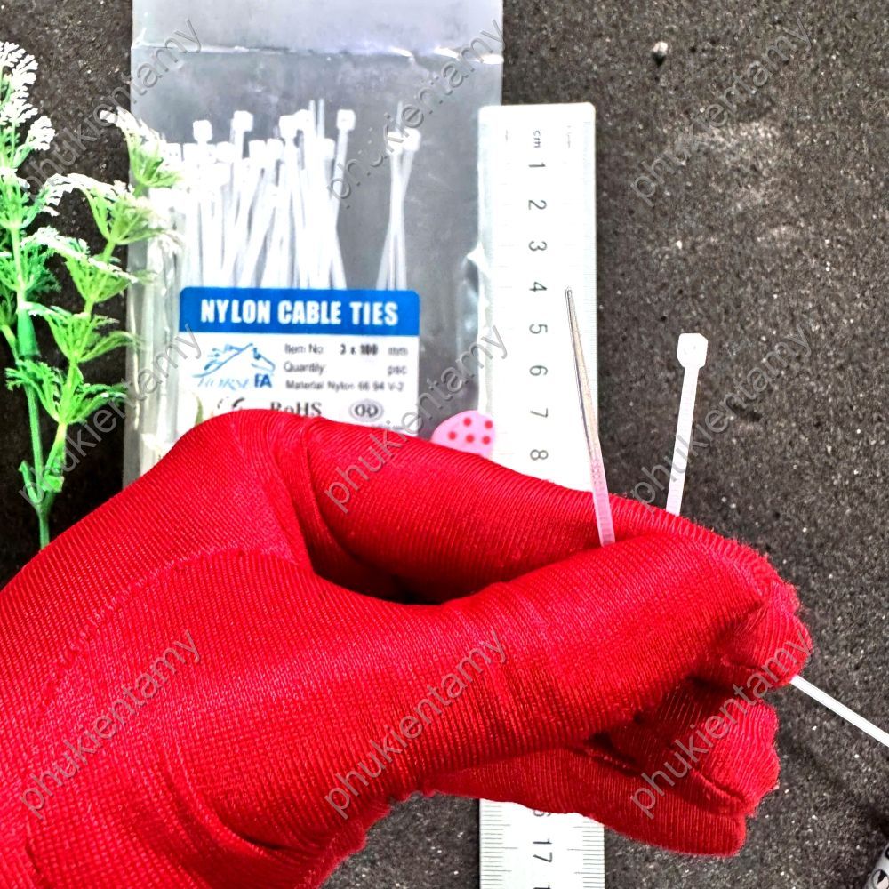 COMBO 3 TÚI Dây Rút Nhựa Trắng 10 cm (1 túi 70 sợi)