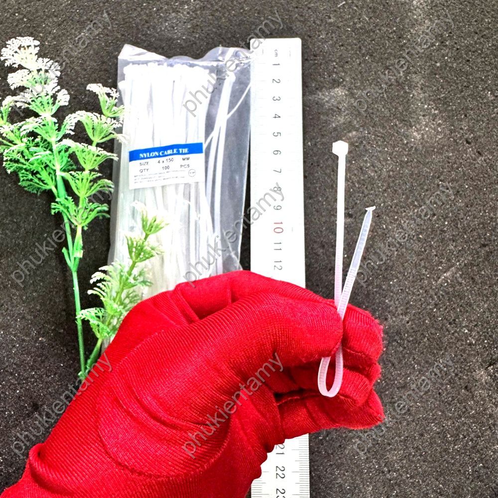 COMBO 3 TÚI Dây Rút Nhựa Trắng 15 cm (1 túi 70 sợi)