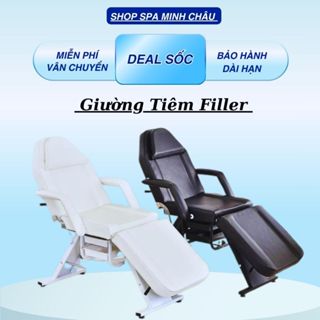Giường Tiêm Filler Luxury, Giường Phun Xăm, Giường Spa Nhập Khẩu Kiểu Dáng Hiện Đại, Da Bọc Đệm Mút Êm Ái
