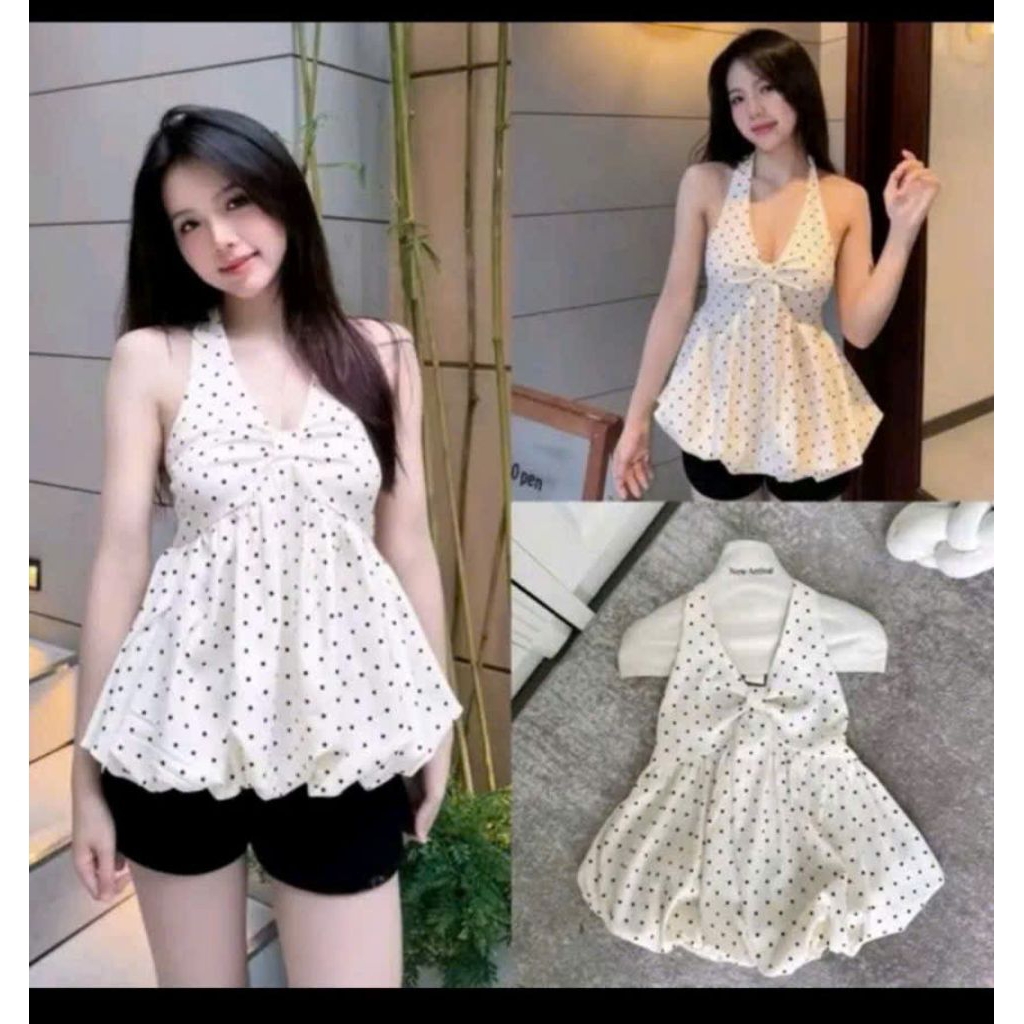 ÁO YÊM NỮ DÁNG BÍ PHỒNG CỘT NƠ SIÊU XINH