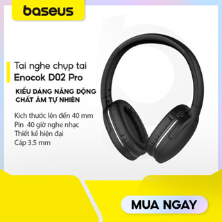 Tai nghe chụp tai thể thao Baseus Encok D02 Pro Bluetooth 5.0 Âm Thanh Sống Động Và Phụ Kiện