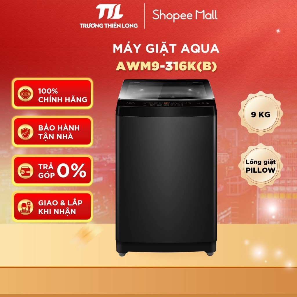 AWM9-316K(B) | Máy Giặt Aqua 9 Kg AWM9-316K(B) [TOÀN QUỐC]