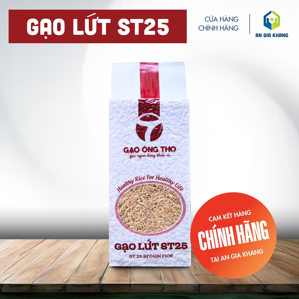 [Túi 1KG] Gạo Lứt ST25 Gạo Ông Thọ - An Gia Khang Food