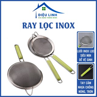  Ray Inox Dùng Cho Nhà Bếp 12cm,14cm,16cm Lưới Lọc Mịn Tay Cầm Nhựa Chống Nóng Tiện Lợi Dieulinhshop 