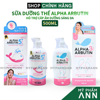  Sữa Dưỡng Thể Alpha Arbutin Collagen Lotion 5 Plus + Và 3 Plus + Chính Hãng 500ml 