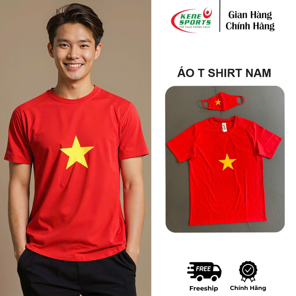 Áo hoạ tiết sao vàng Nam - Kene Sports