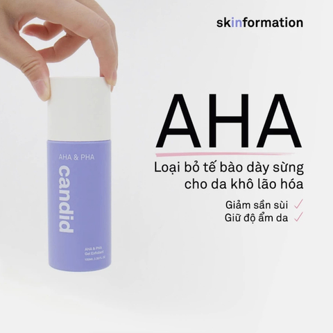 [ Hàng công ty] Gel tẩy tế bào chết làm sạch da Candid AHA & PHA