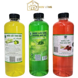 Nước cất tinh dầu TÂM AN 1000ml - Sả chanh, Bạc hà, Quế - Lau sàn nhà, xông phòng - Đuổi ruồi, muỗi