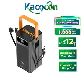   HỎA TỐC HCM  Pin Sạc Dự Phòng KACOCON P14 Dung Lượng 50000mAh Tích Hợp Đèn Led Dây Sạc Cổng Sạc 