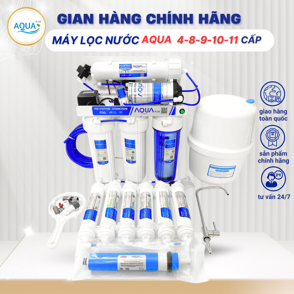 Máy lọc nước AQUA PLUS Không Tủ 4- 8,9,10,11 Cấp Lọc,chính hãng AQUA PLUS