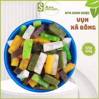 Vụn Xà Phòng Thảo Dược 100g-300g  HTX Sinh Dược 12 Mùi Loại, vụn xà bông thiên nhiên-Tặng kèm túi lưới