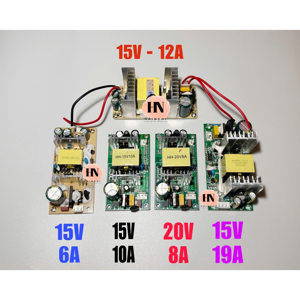 Bo Nguồn (Sạc Bình) Loa Kéo 15V-6A / 15V-10A / 15V-12A / 15V19A & 20V-8A Từ AC->DC