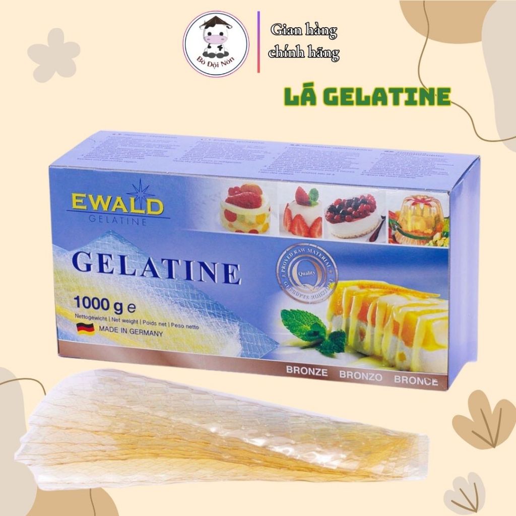 1 lá gelatine (làm bánh, kẹo)