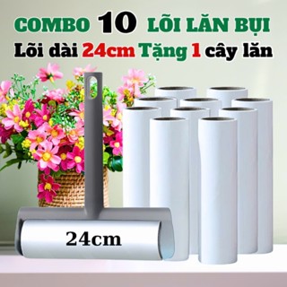 Cây lăn bụi quần áo COMBO 10 lõi loại dày 55 lớp TẶNG 1 cây lăn (màu ngẫu nhiên) phủi bụi ghế sofa chăn mền giường ngủ