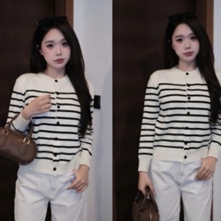 (BST thu đông ) DEAL mở bán Áo Len Thu Đông Cardigan Sọc Basic,Áo khoác len cardigan siêu nhẹ nhàng chuẩn QC loại 1