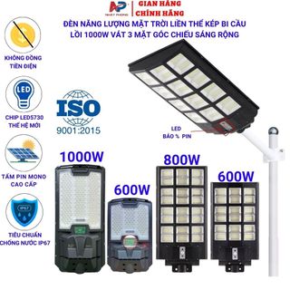  Đèn năng lượng mặt trời NP Nhật Phong siêu sáng loại liền thể  400W 600W 800W,cảm biến chuyển động bảo hành 2 năm 