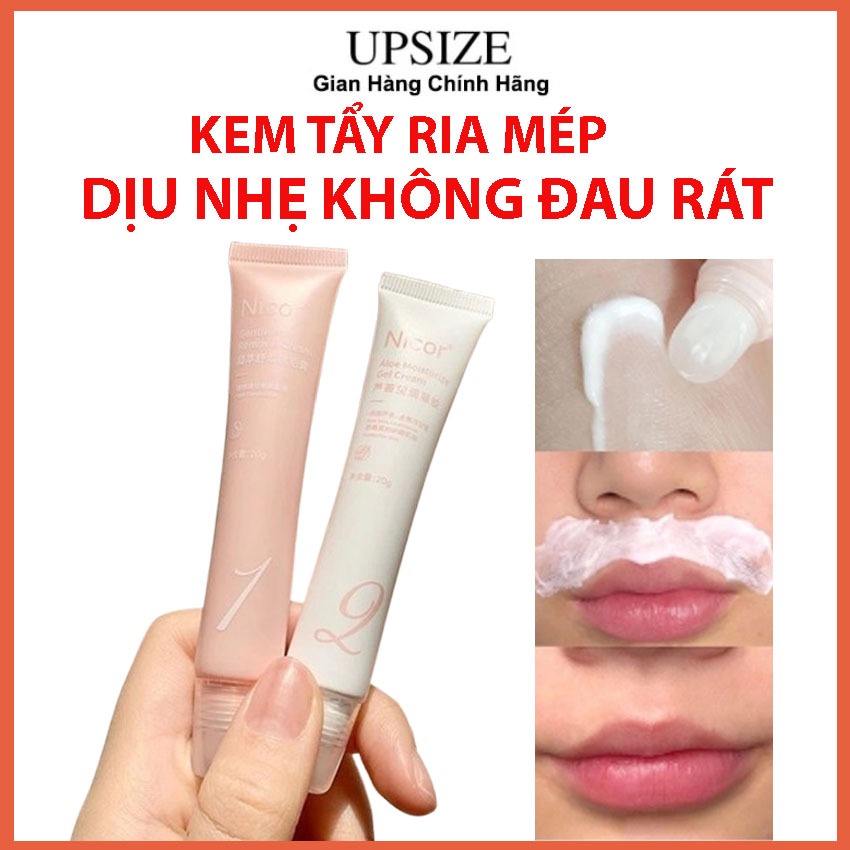 Kem Wax Tẩy Ria Mép Nicor Kèm Tuýp Dưỡng Cho Nam Và Nữ, Kem Tẩy Lông Dịu Nhẹ An Toàn Cho Da Bạn