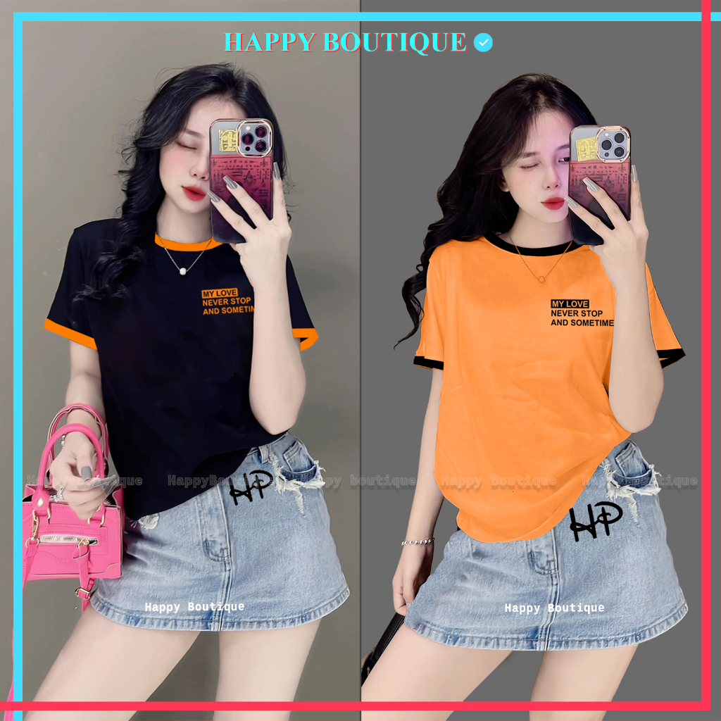 [40~70kg] Áo Thun Thái Nữ Cotton 100% 2 Form [Mã A09] Tay Ngắn Cotton Mềm Mịn Mát [MYLOVE]