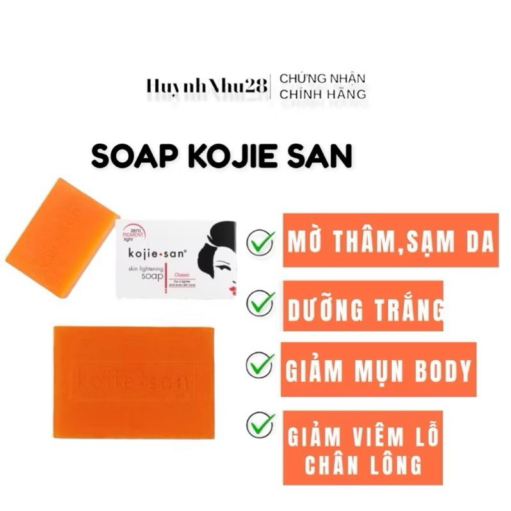 Xà phòng hỗ trợ dưỡng sáng da Kojie.San HÀNG CHÍNH HÃNG[135gr]