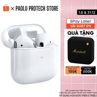 Tai Nghe Bluetooth Pro 4, Tai Nghe Không Dây Nhét Tai Bluetooth 5.0 Bản Quốc Tế Tương Thích Tất Cả Dòng Máy HOT