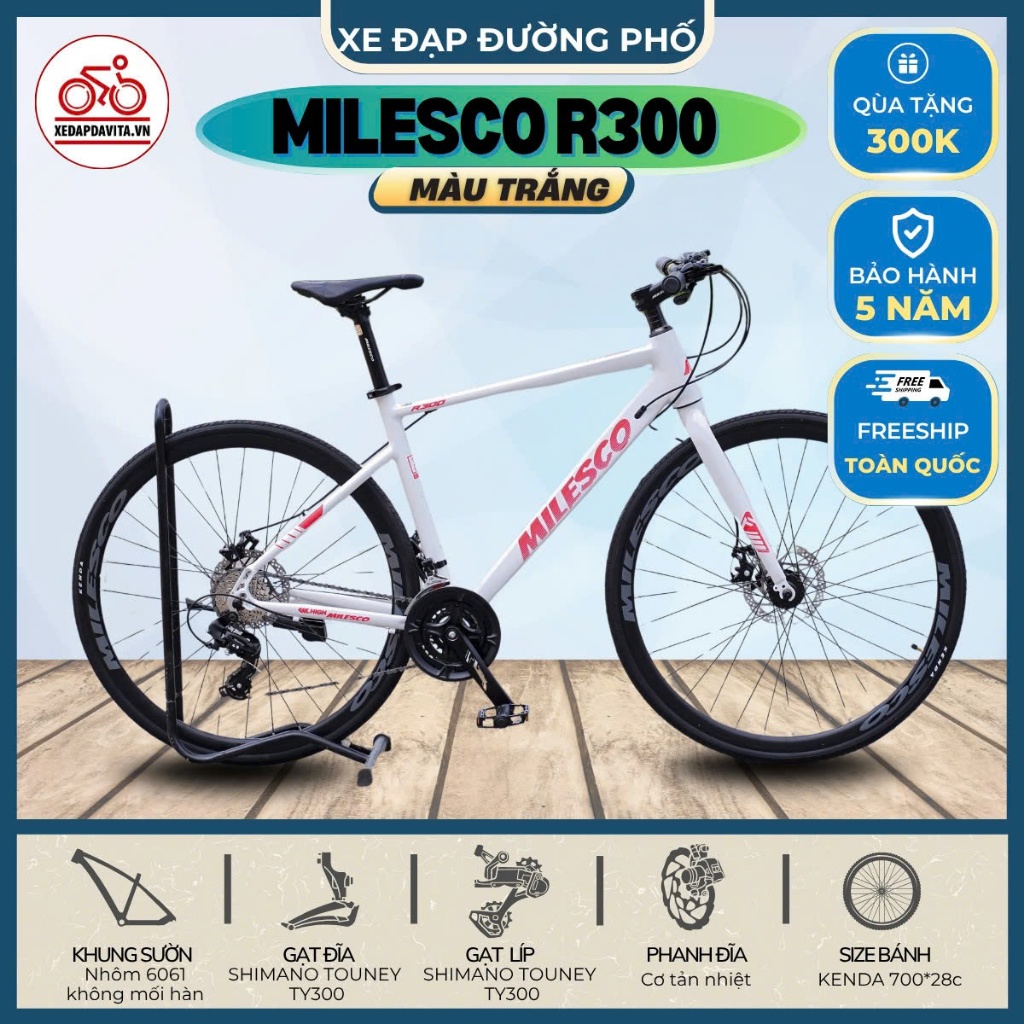 Xe đạp Touring Milesco R300 cối nổ