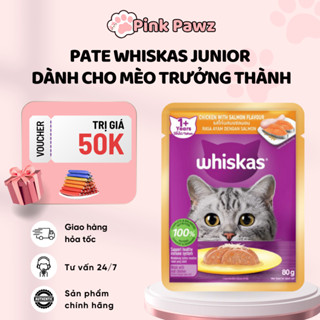 Pate Whiskas Adult 80g – Dinh Dưỡng Hoàn Chỉnh Cho Mèo Trưởng Thành - Pink Paw Pet Shop