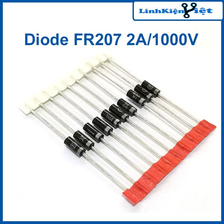 Diode xung FR207 2A 1000V chân cắm