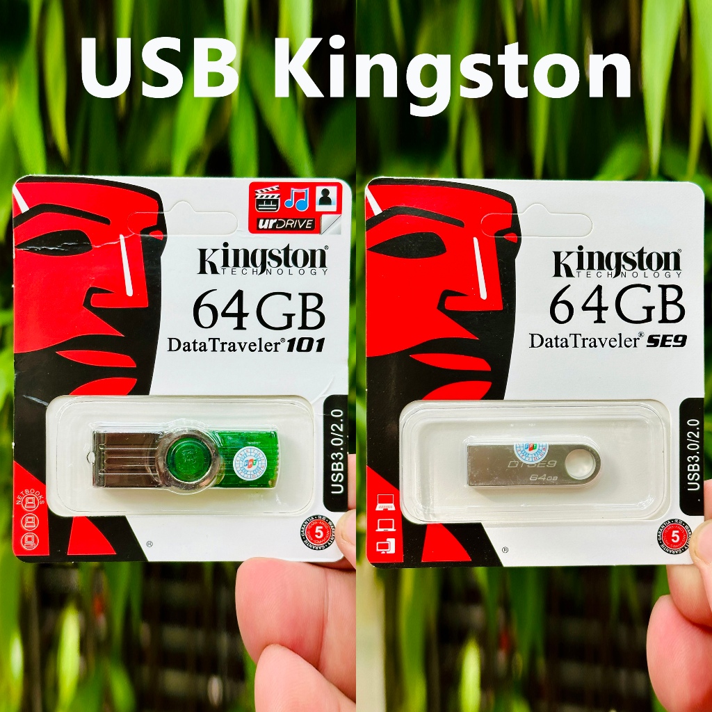 USB Kingston 64GB/32GB/16GB/8GB/4GB Nhỏ Gọn kington DT101, kington se9 hàng nhập chuẩn