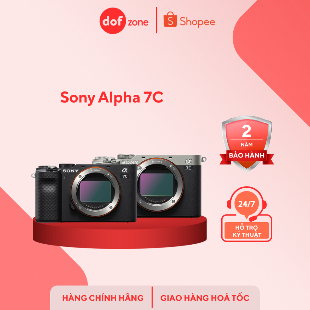 Máy ảnh Sony Alpha 7C (ILCE-7C) - Tặng thẻ nhớ 64GB - Chính hãng BH 24 tháng