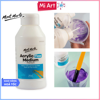   Hỏa Tốc HCM  Dung Môi Pha Màu Acrylic Flow Medium Premium Mont Marte 250ml - Tăng Độ Mượt Cho Màu Acrylic - MAMD2501 