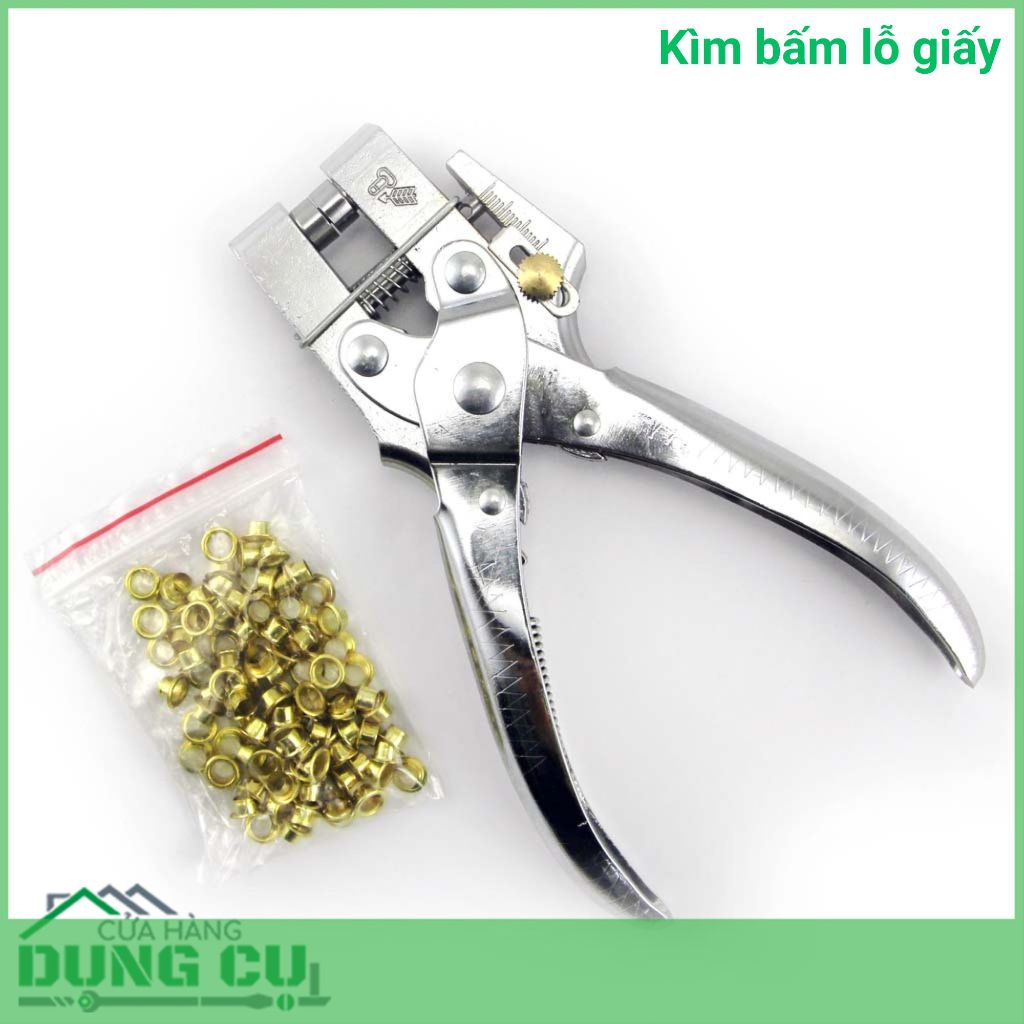 Kìm đục, bấm lỗ giấy kèm khoen