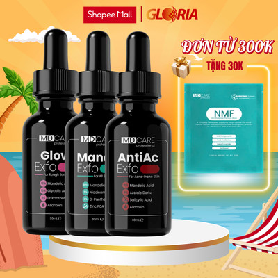 Serum MD Care Tẩy Da Chết Mande, AntiAc, Glow Exfo Kiềm Dầu, Sáng Da, Mờ Thâm 10ml/30ml