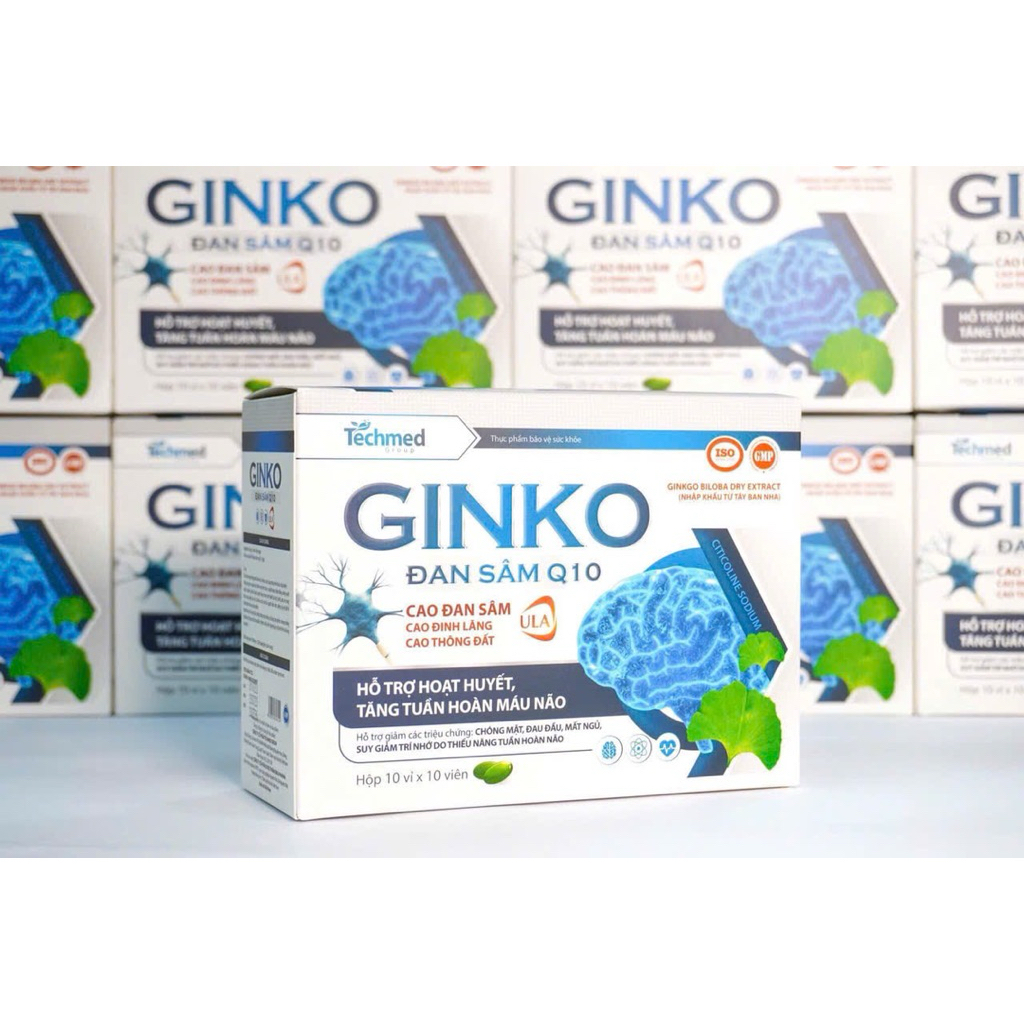 Hoạt huyết Ginko đan sâm Q10 tăng cường tuần hoàn máu lên não
