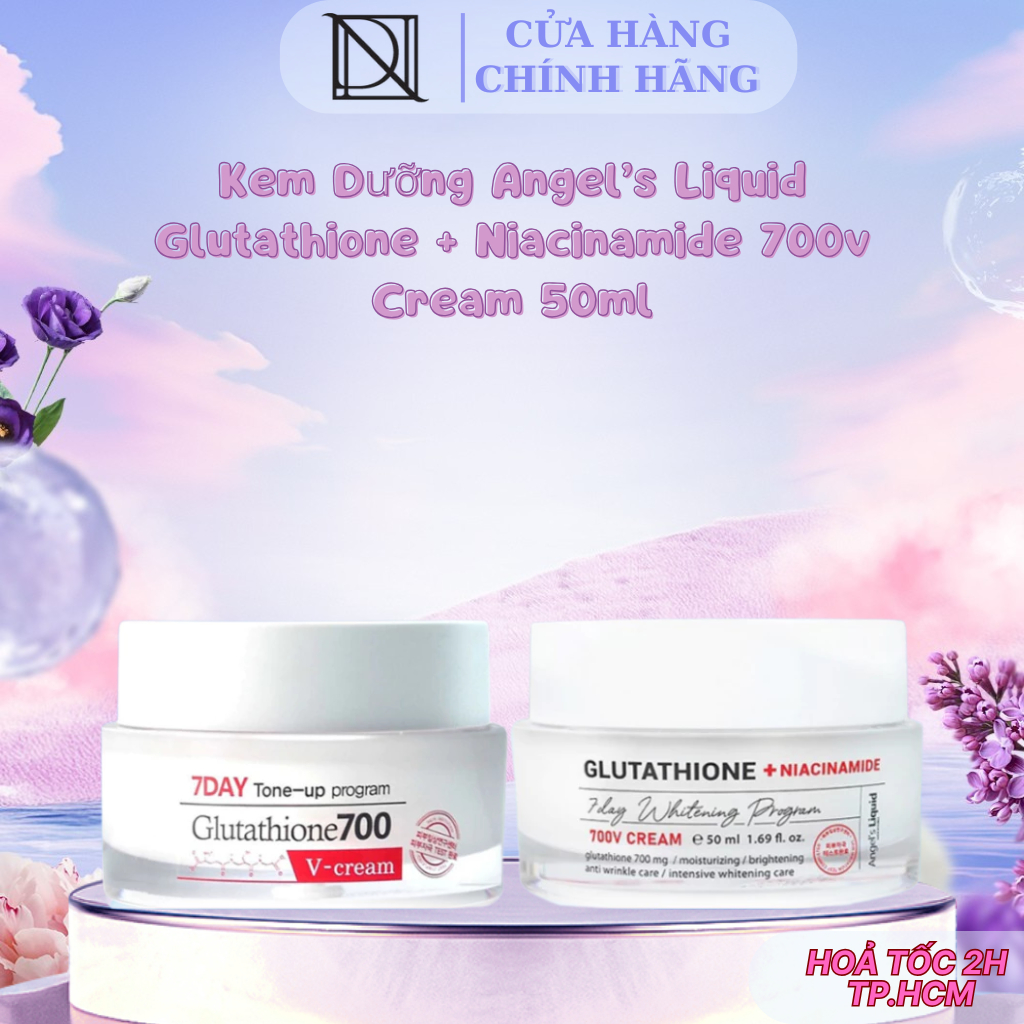 Kem Dưỡng Trắng Da Angel’s Liquid 7 Day Whitening Program Glutathione 700 /Glutathione +Niacinamide 