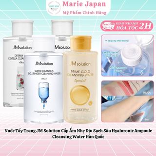 Nước Tẩy Trang JM Solution Cấp Ẩm Nhẹ Dịu Sạch Sâu Hyaluronic Ampoule Cleansing Water Hàn Quốc 