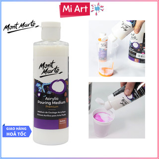   Hỏa Tốc HCM  Dung Môi Pha Loãng Màu Acrylic Mont Marte 240ml - Acrylic Pouring Medium Premium - PMPP6001 