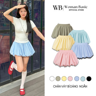 Chân váy bí ngô dáng ngắn chữ A chất gió nữ 2 lớp lưng chun co giãn che khuyết điểm CV88 chân váy bigsize nhiều màu