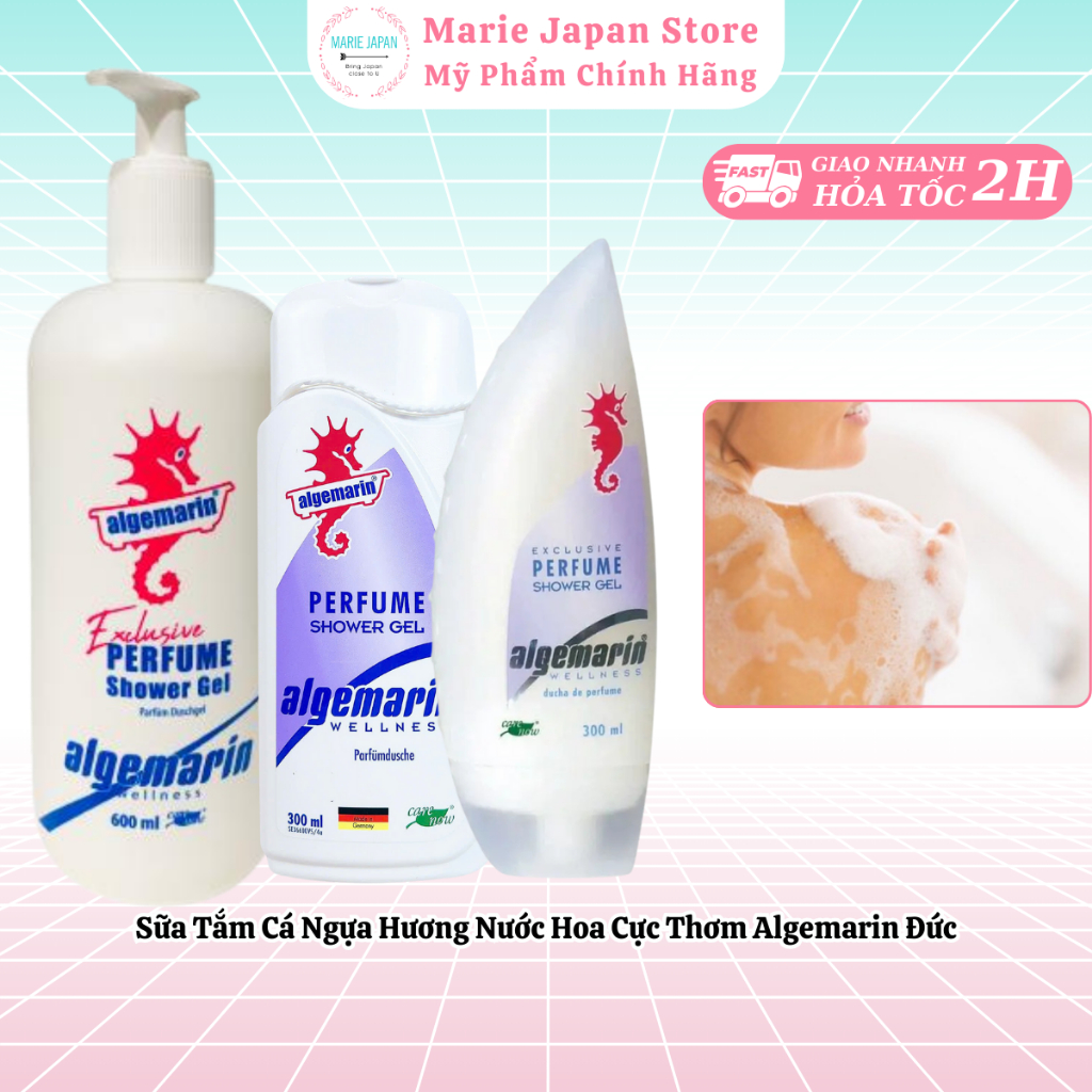 Sữa tắm cá ngựa hương nước hoa cực thơm Algemarin Đức - Marie Japan