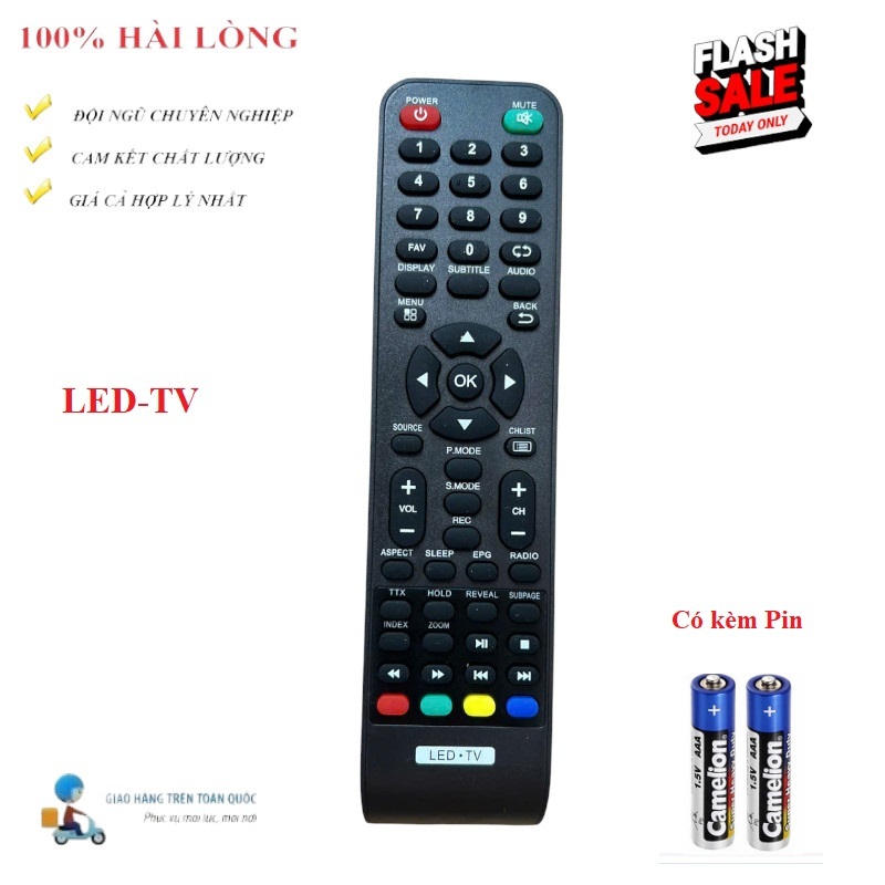 Remote Điều khiển tivi LED-TV LED/LCD/Smart TV- Hàng loại tốt mới Tặng kèm Pin